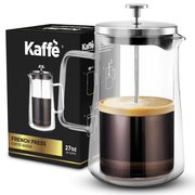 Kaffe Double-Wall French Press Coffee & Tea Maker. Borosilicate Glass. 800ML KF1010